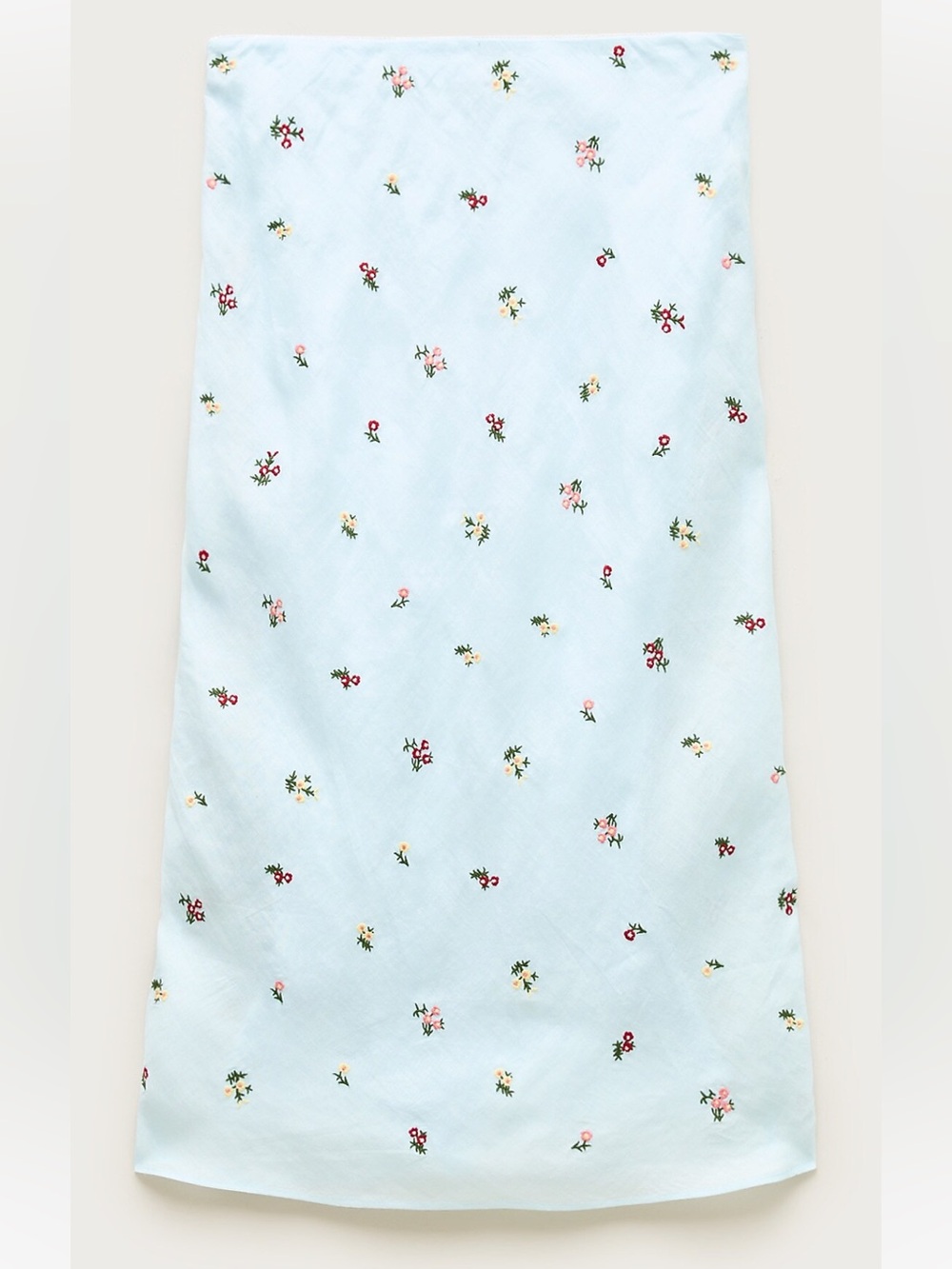 J. Crew Midi slip skirt in embroidered ramie